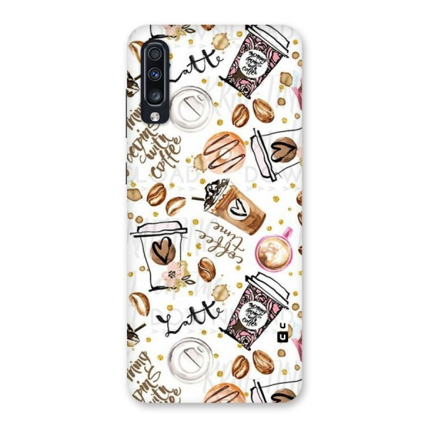 Cute Coffee Pattern Back Case for Galaxy A70