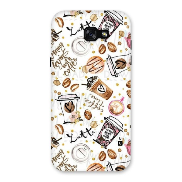 Cute Coffee Pattern Back Case for Galaxy A7 (2017)