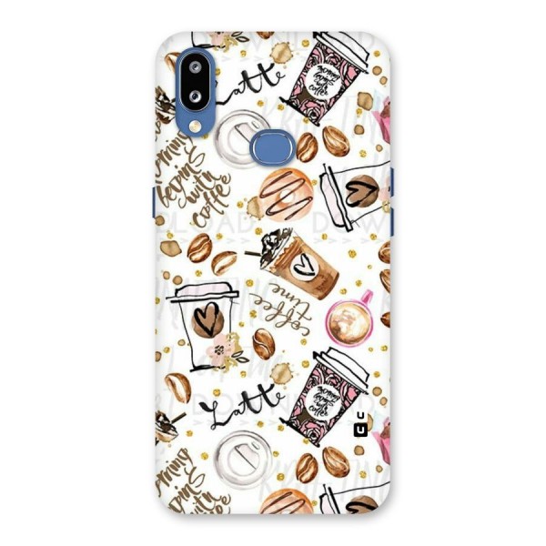 Cute Coffee Pattern Back Case for Galaxy M01s