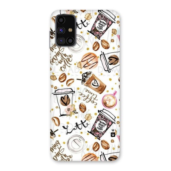 Cute Coffee Pattern Back Case for Galaxy M31s