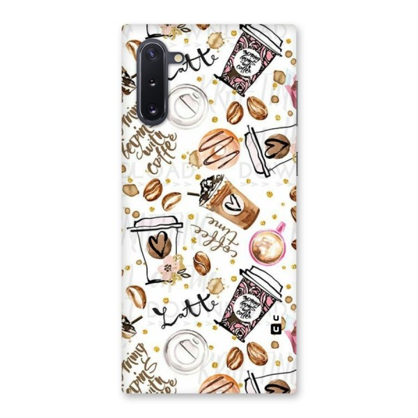 Cute Coffee Pattern Back Case for Galaxy Note 10