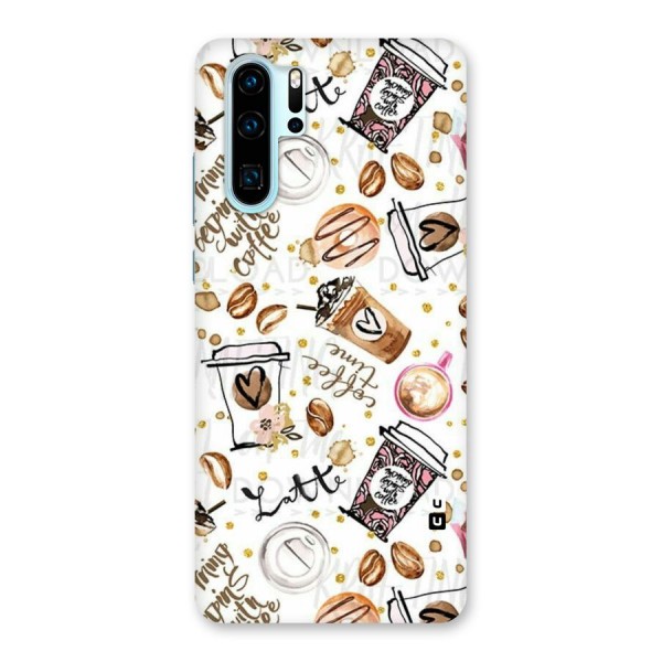 Cute Coffee Pattern Back Case for Huawei P30 Pro