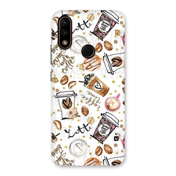 Cute Coffee Pattern Back Case for Lenovo A6 Note