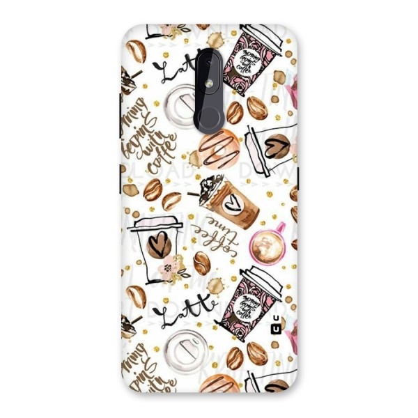 Cute Coffee Pattern Back Case for Nokia 3.2