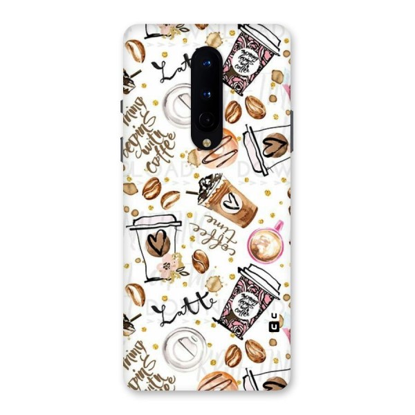 Cute Coffee Pattern Back Case for OnePlus 8