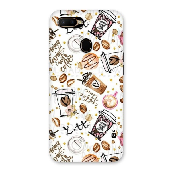 Cute Coffee Pattern Back Case for Oppo A5s