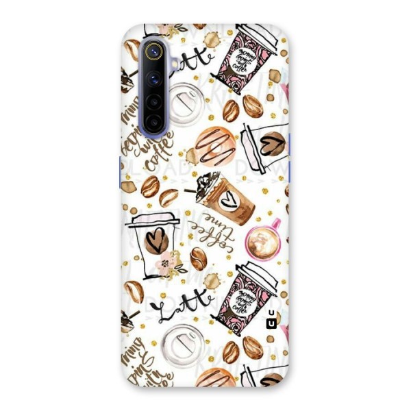 Cute Coffee Pattern Back Case for Realme 6