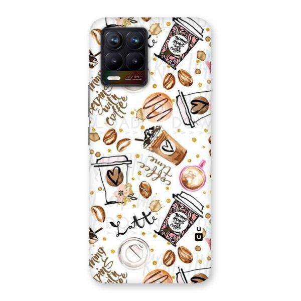 Cute Coffee Pattern Back Case for Realme 8