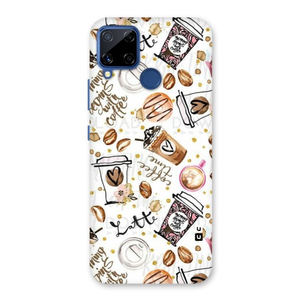 Cute Coffee Pattern Back Case for Realme Narzo 30A