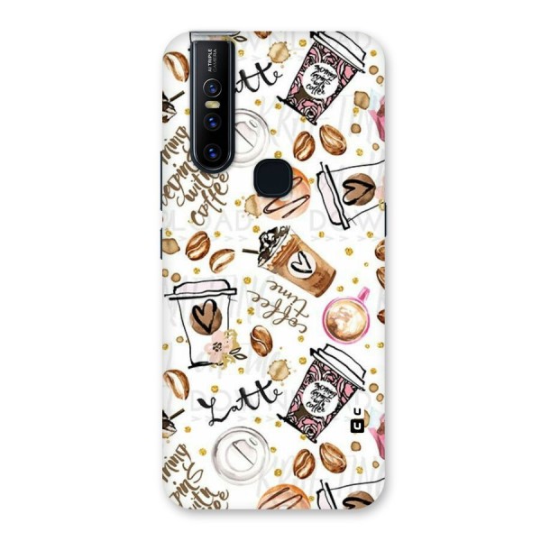 Cute Coffee Pattern Back Case for Vivo V15