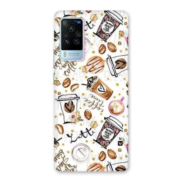 Cute Coffee Pattern Back Case for Vivo X60 Pro