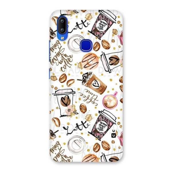 Cute Coffee Pattern Back Case for Vivo Y91