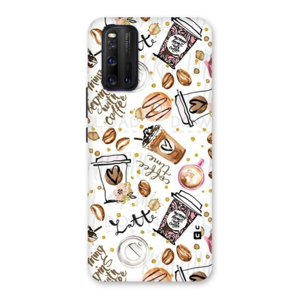 Cute Coffee Pattern Back Case for Vivo iQOO 3