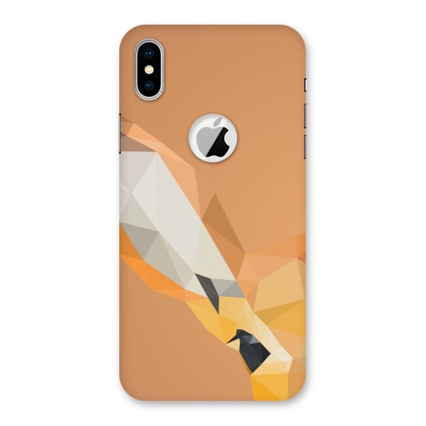 Cute Deer Back Case for iPhone XS Logo Cut