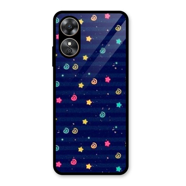 Cute Design Glass Back Case for Oppo A17