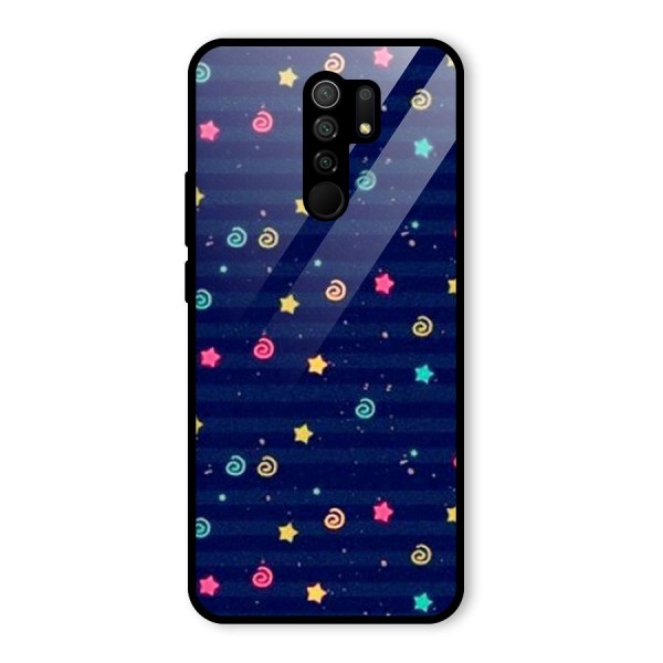 Cute Design Glass Back Case for Redmi 9 Prime