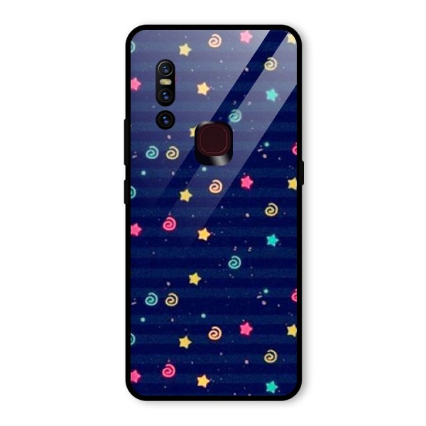 Cute Design Glass Back Case for Vivo V15