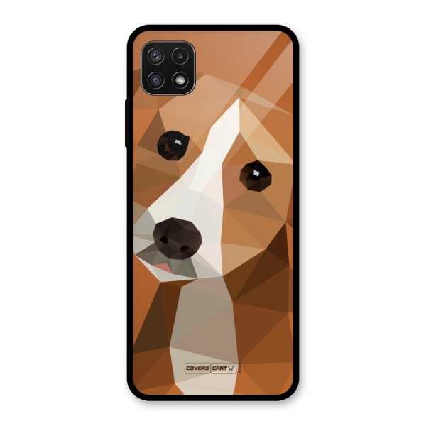 Cute Dog Glass Back Case for Galaxy A22 5G