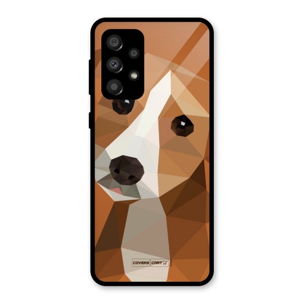 Cute Dog Glass Back Case for Galaxy A32