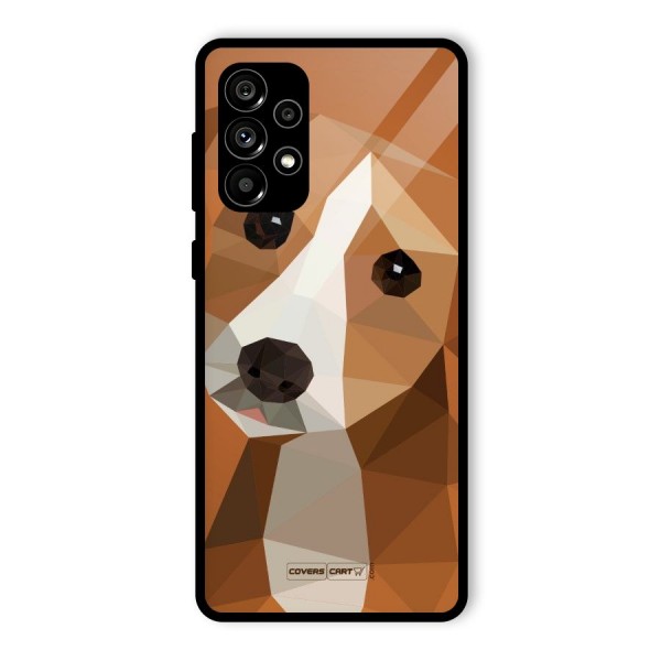 Cute Dog Glass Back Case for Galaxy A73 5G