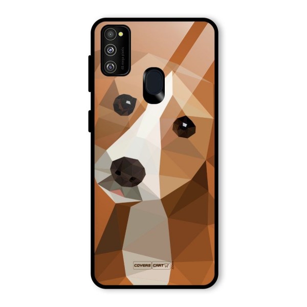 Cute Dog Glass Back Case for Galaxy M21