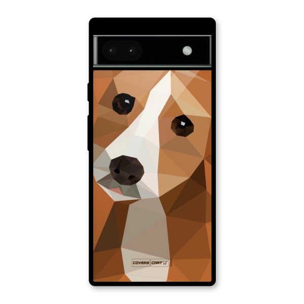 Cute Dog Glass Back Case for Google Pixel 6a