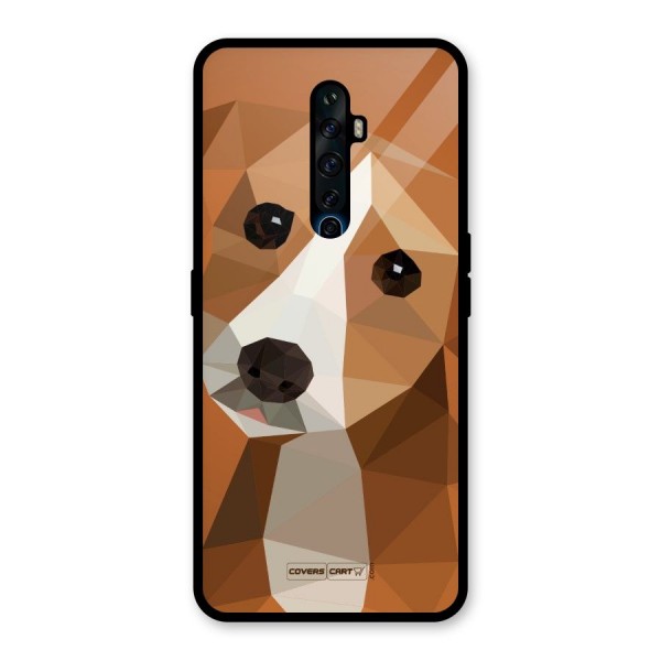 Cute Dog Glass Back Case for Oppo Reno2 Z