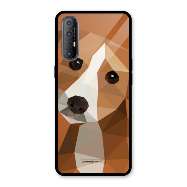 Cute Dog Glass Back Case for Oppo Reno3 Pro