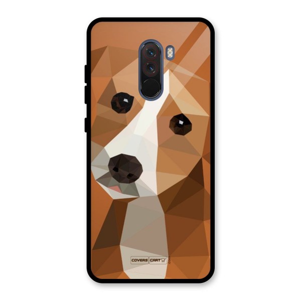 Cute Dog Glass Back Case for Poco F1