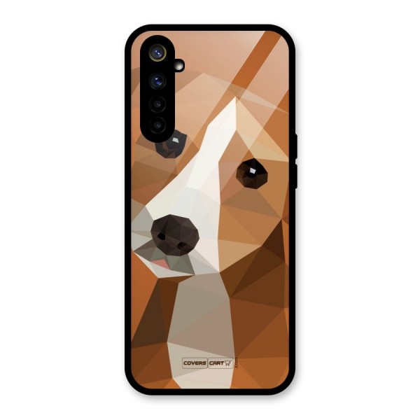 Cute Dog Glass Back Case for Realme 6