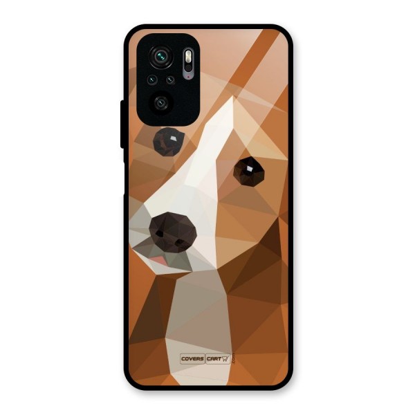 Cute Dog Glass Back Case for Redmi Note 10