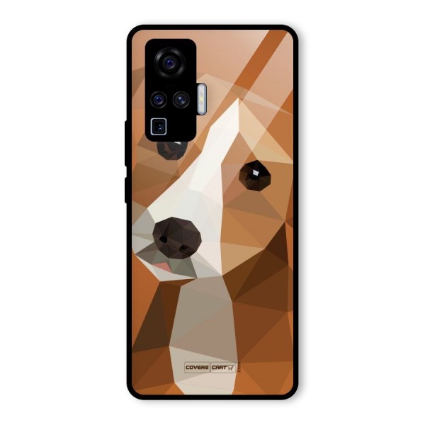 Cute Dog Glass Back Case for Vivo X50 Pro