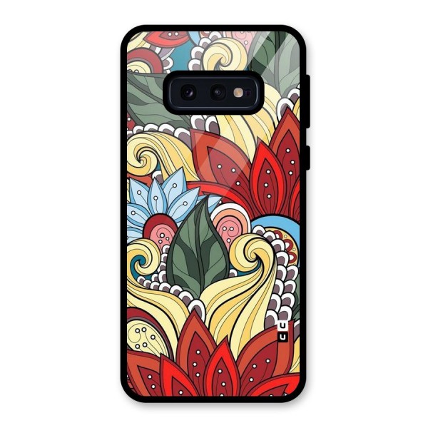 Cute Doodle Glass Back Case for Galaxy S10e