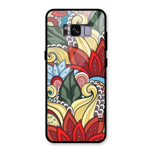 Cute Doodle Glass Back Case for Galaxy S8