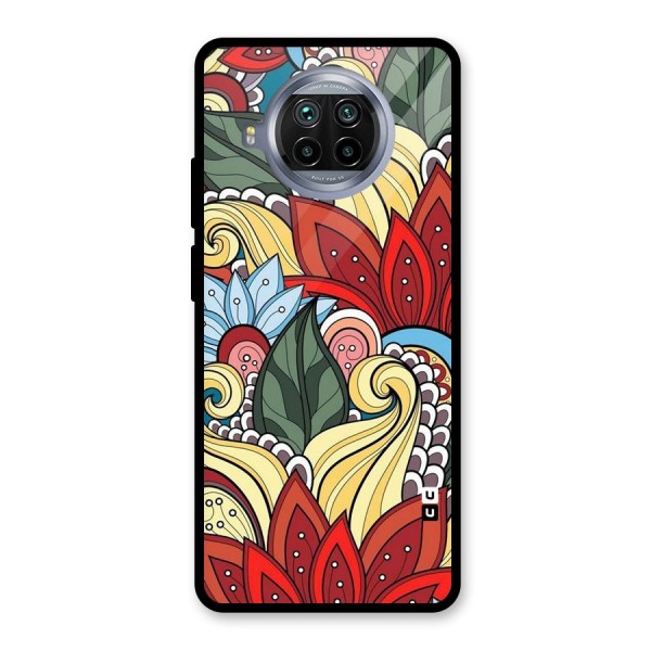 Cute Doodle Glass Back Case for Mi 10i