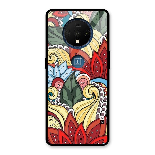 Cute Doodle Glass Back Case for OnePlus 7T