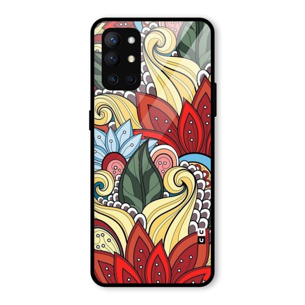 Cute Doodle Glass Back Case for OnePlus 9R