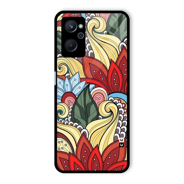 Cute Doodle Glass Back Case for Realme 9i