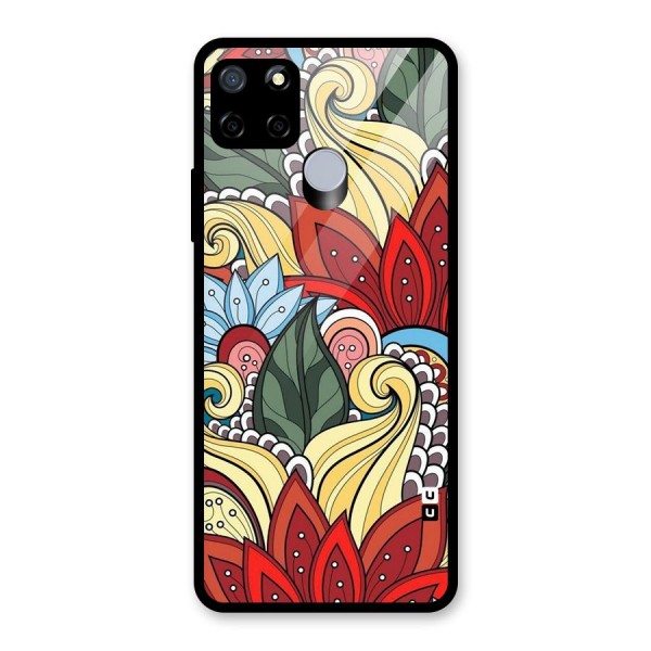 Cute Doodle Glass Back Case for Realme C15