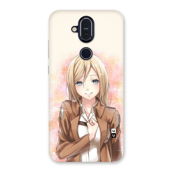 Cute Girl Art Back Case for Nokia 8.1