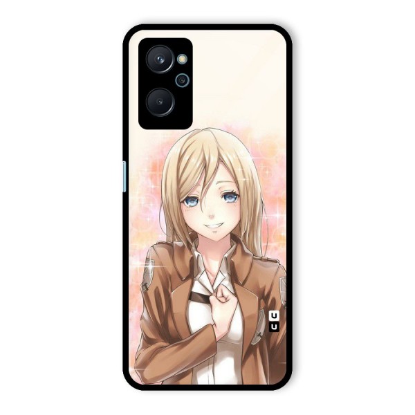 Cute Girl Art Glass Back Case for Realme 9i