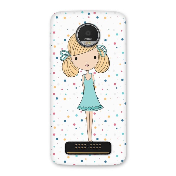 Cute Girl Back Case for Moto Z Play