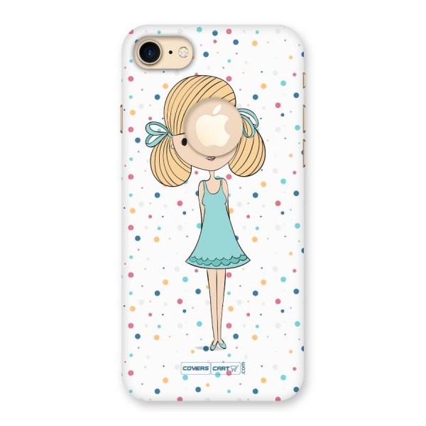 Cute Girl Back Case for iPhone 8 Logo Cut