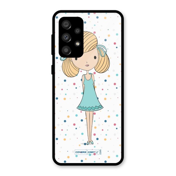 Cute Girl Glass Back Case for Galaxy A32