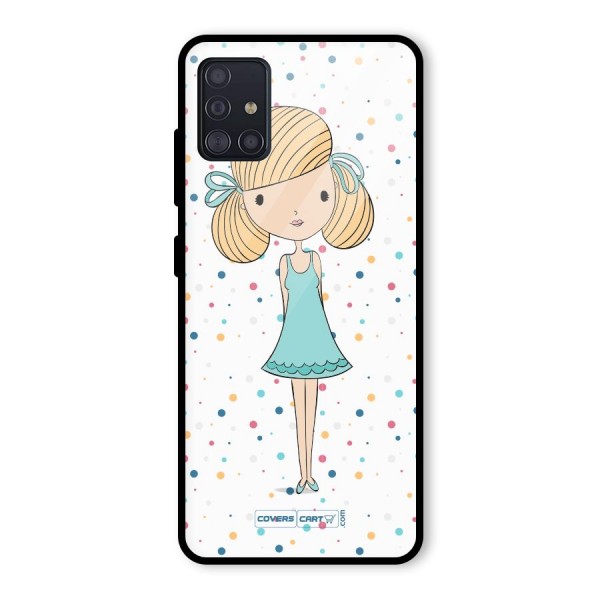 Cute Girl Glass Back Case for Galaxy A51