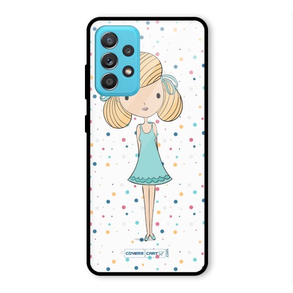 Cute Girl Glass Back Case for Galaxy A52s 5G