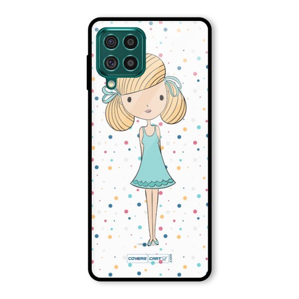 Cute Girl Glass Back Case for Galaxy F62