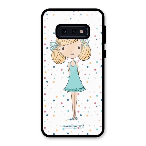 Cute Girl Glass Back Case for Galaxy S10e