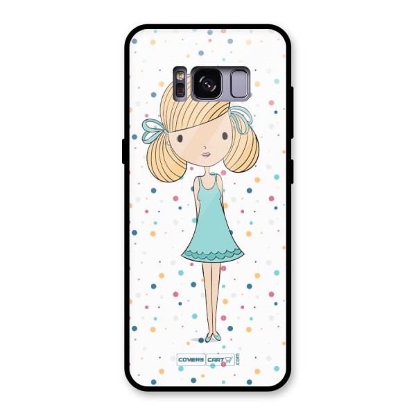 Cute Girl Glass Back Case for Galaxy S8