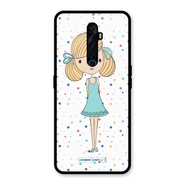 Cute Girl Glass Back Case for Oppo Reno2 Z